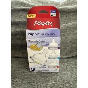 Playtex Nipple Variety Pack Kit Medium 4 Count 3 Months + New